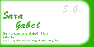 sara gabel business card